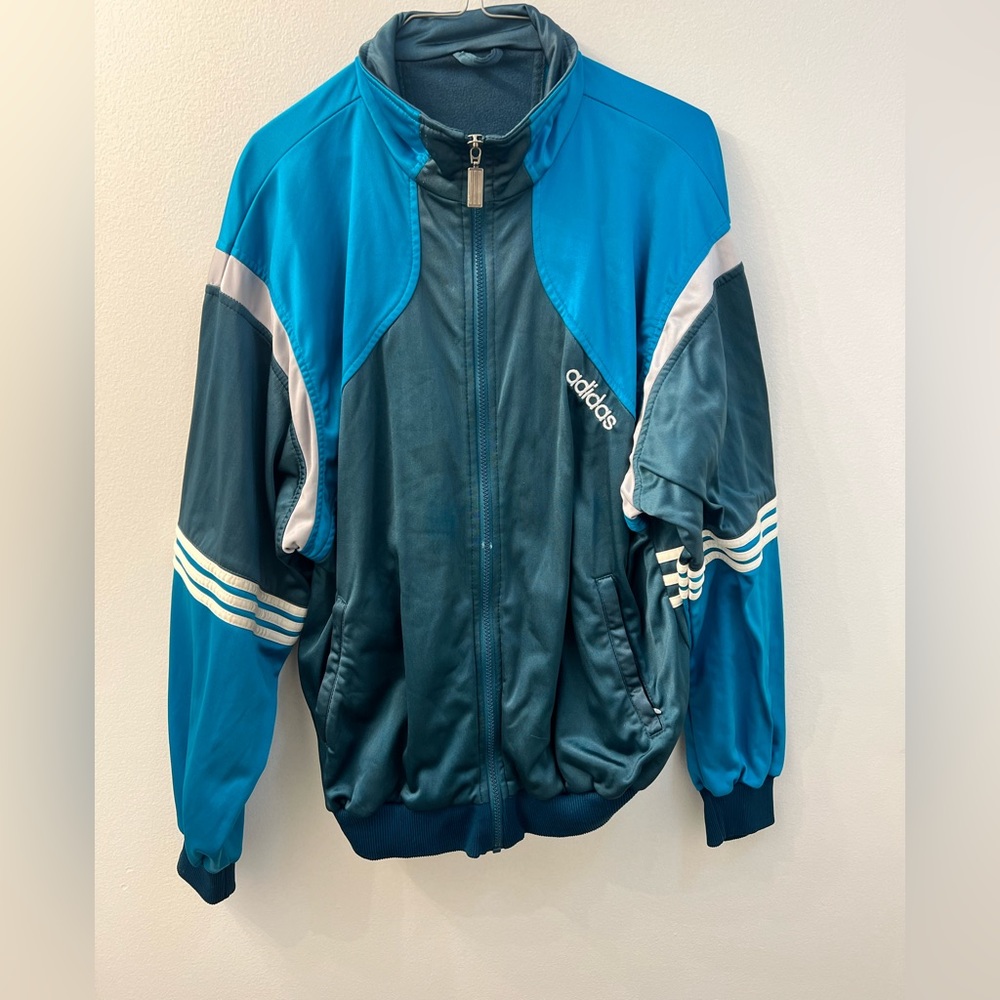 Vintage Adidas blue track jacket/ Size XL